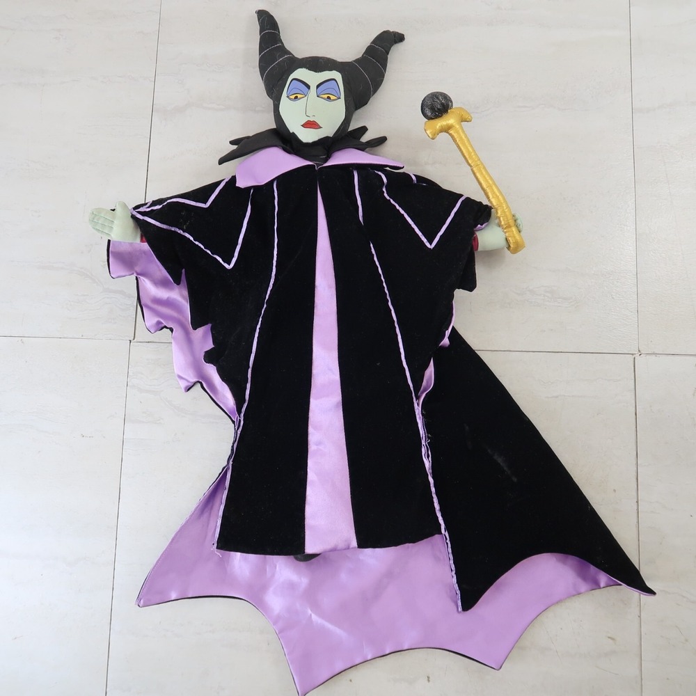 Vintage 90s Disney Villain Maleficent Disney Store USA Rag Doll 19"